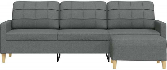 Dreisitzer Sofa Grau 226x77x80cm