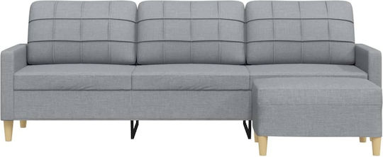 Триместен Диван Сив 226x77x80см