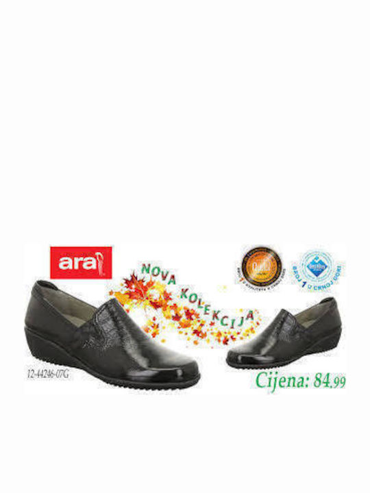 Δερμάτινα Γυναικεία Loafers σε Μαύρο Χρώμα