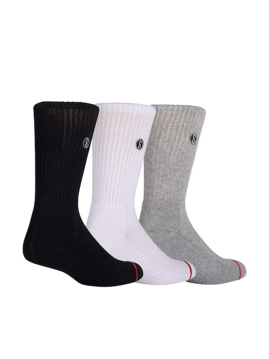 Salty Crew Men's Socks Black White Grey 3Pack Salty Crew Men's Socks Black White Grey 3Pack
