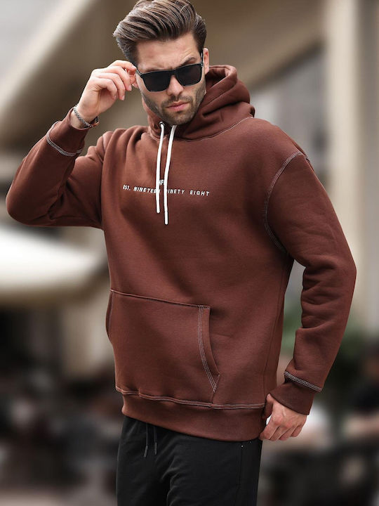 madmext Herren Sweatshirt mit Kapuze CAFE