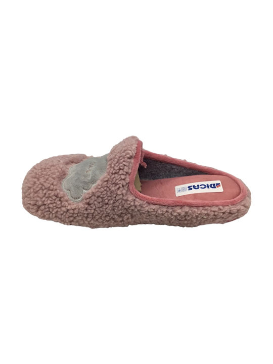 Dicas Winter Women's Slippers in Pink color