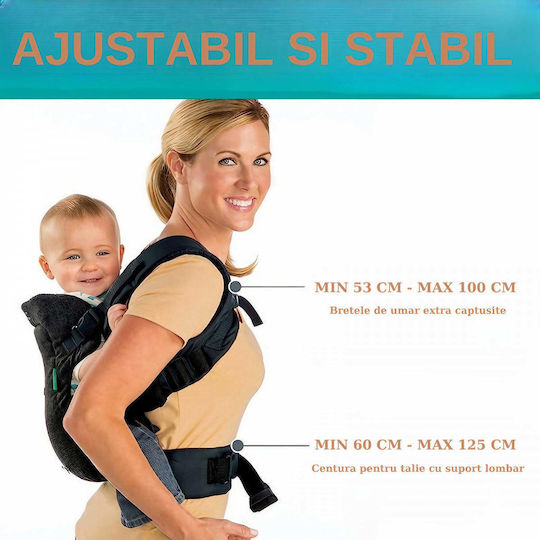 Κλασικός Μάρσιπος Baby Carrier 4 in 1 Μαύρο με Μέγιστο Βάρος 15kg