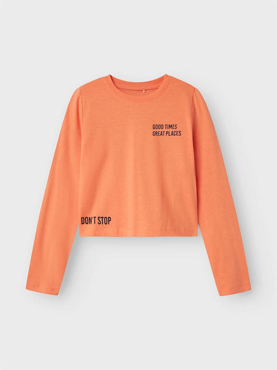 Παιδικό Crop Top Μακρυμάνικο Κοραλι
