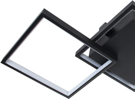 Globobox Ceiling Mount Light 80cm Black with Integrated LED
