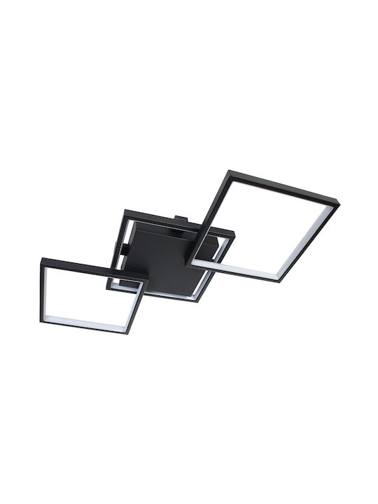 Globobox Deckenleuchte 80cm Schwarz mit Integrierter LED