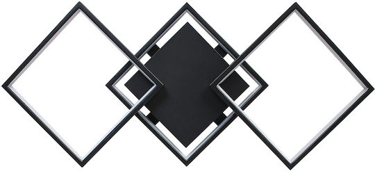 Globobox Ceiling Mount Light 80cm Black with Integrated LED