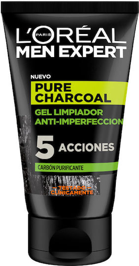 L'Oreal Paris Men Expert Pure Charcoal Крем Почистване Лице за Акнеична Кожа 100мл