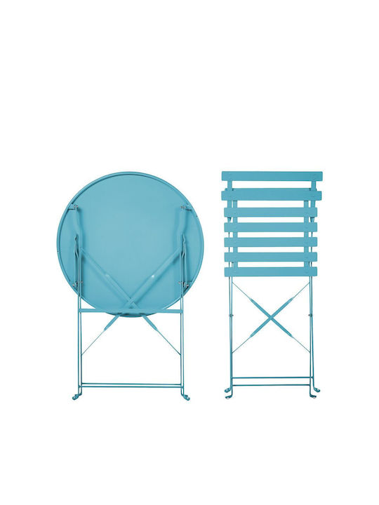 Set Sala De Mese Pentru Exterior 3 Piese Turcoaz