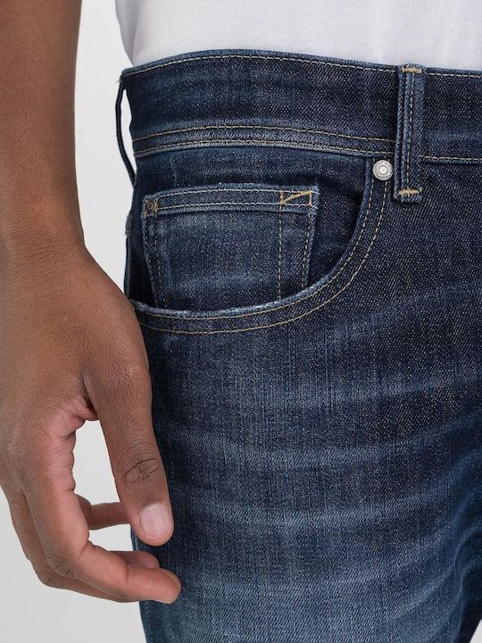 Willbi Men's Elastic Jeans Pants with Regular Straight Fit Blue