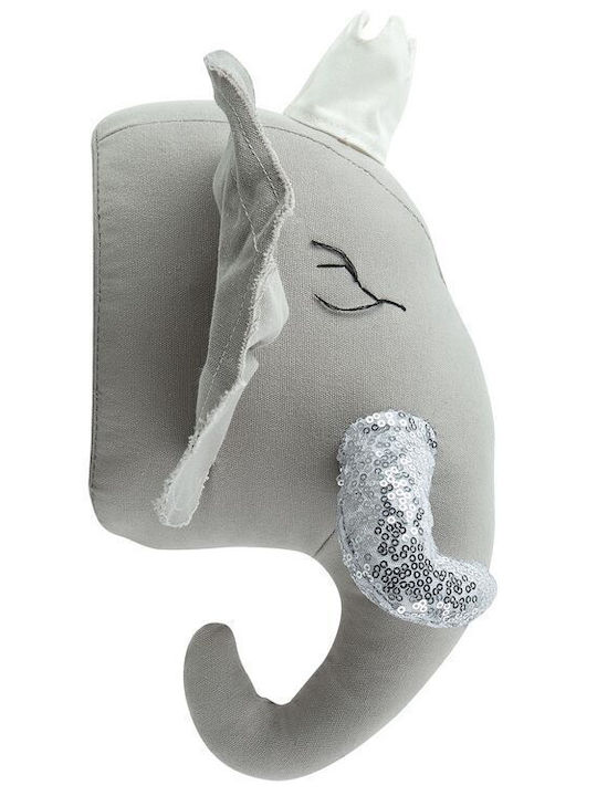 Beliani Kids Wall Decor Animal Head Animals Grey