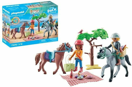 Playmobil Horses Of Waterfall Beach Walk with Amelia and Ben for 5-12 years old