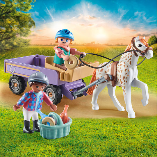 Playmobil Pferde des Wasserfalls Pferd mit Kutsche für 4-10 Jahre