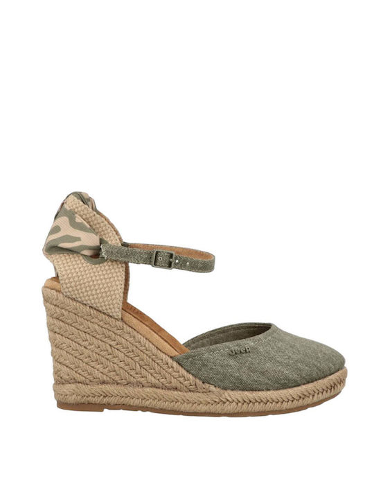 Jeep Footwear Platforme dama în stil espadrile Bej