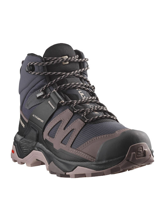 Salomon X Ultra 4 Mid GTX Women's Hiking Waterproof Boots With Gore-Tex Membrane Gray