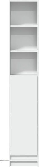 Bookcase with LED White 36x32.5x200cm