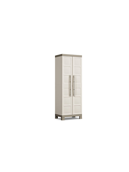 Plastic Two-Door Wardrobe 65x45x181cm