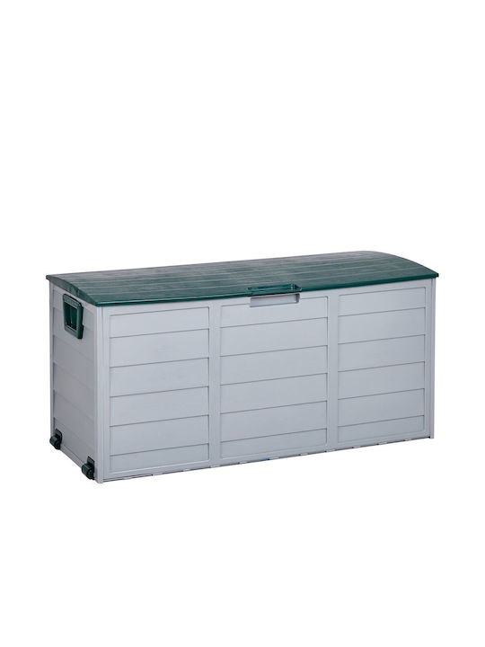 Beliani Outdoor Storage Box Locarno Plastic 245lt Green L112xW50xH53cm