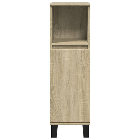 vidaXL Floor Bathroom Column Cabinet L30xD30xH100cm Sonoma