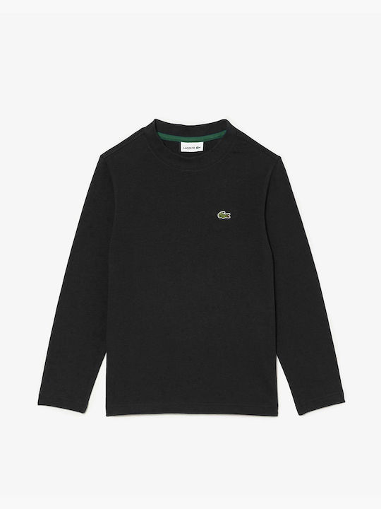 Lacoste Bluză pentru copii Cu mâneci lungi Negru