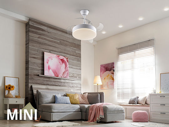 Vento Deckenventilator 35cm mit Leuchte Weiße