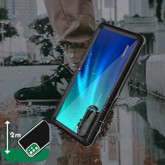 Carcasă de protecție Huawei P30 Pro Bi-material Impermeabilă 2m Protecție Ecran Negru