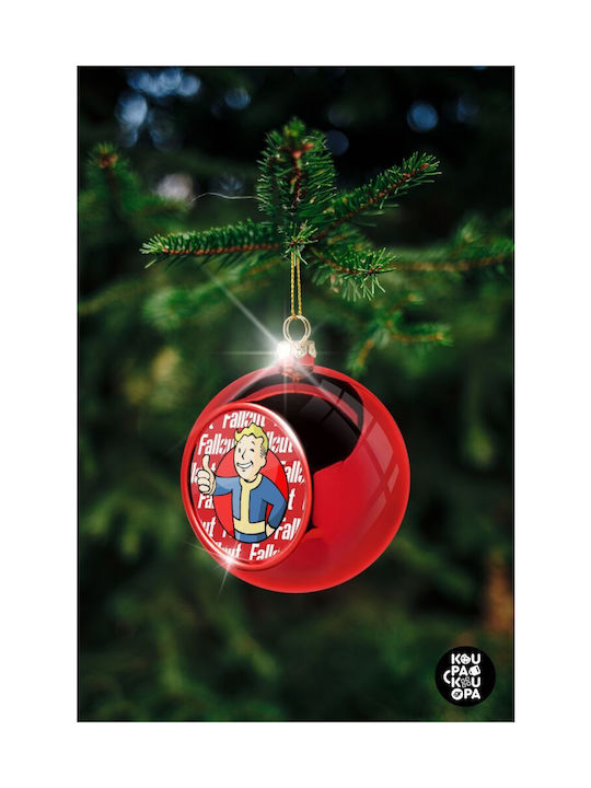 Fallout Vault Boy Christmas Tree Ball Red 8cm