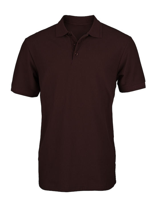Polo Kurzarmbluse Dark Brown