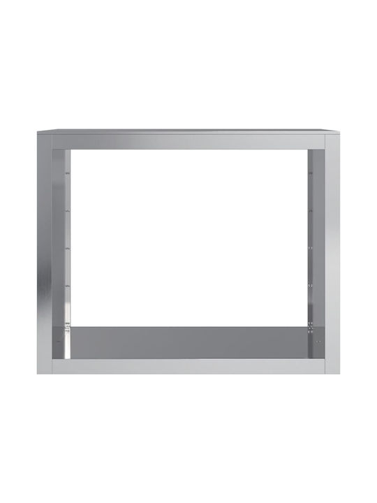 vidaXL Металик Рафт Съхранение на Дърва 100x40x80см Сив
