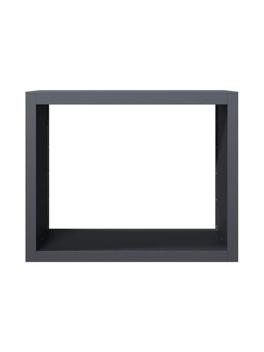 vidaXL Μεταλλικό Ράφι Αποθήκευσης Ξύλων 100x40x80cm Γκρι