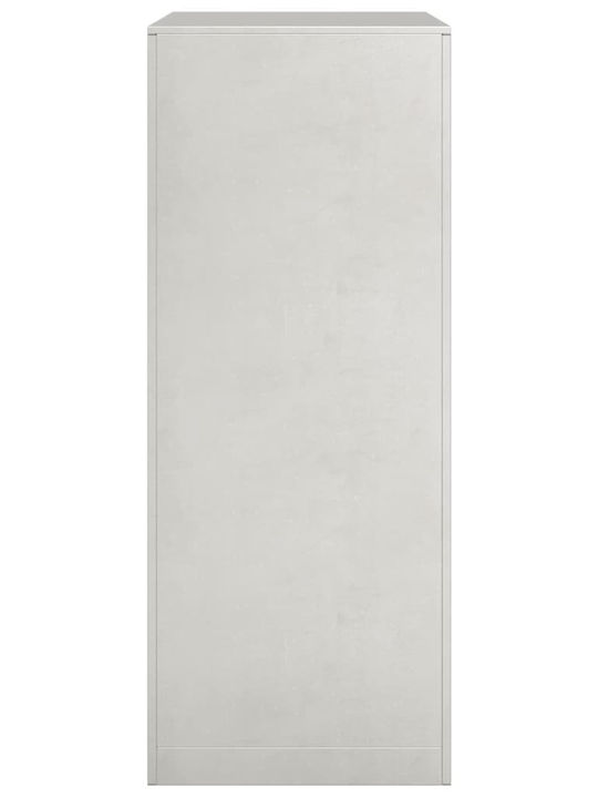 vidaXL Metallic Shelf Wood Storage 60x40x100cm Brown