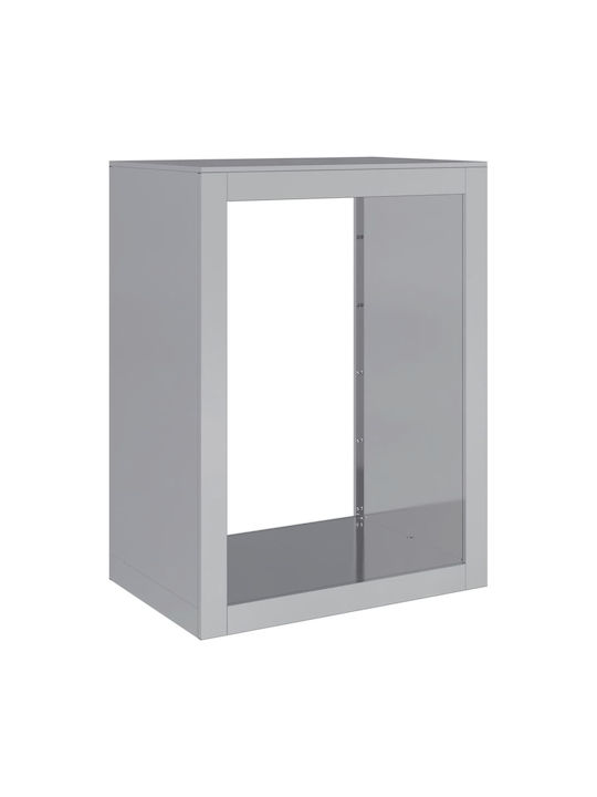vidaXL Μεταλλικό Ράφι Αποθήκευσης Ξύλων 60x40x80cm Γκρι
