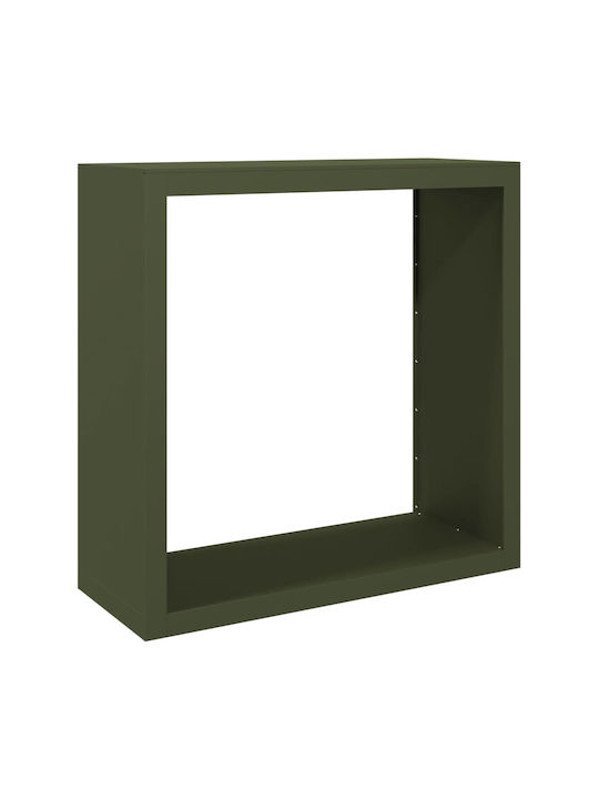 vidaXL Μεταλλικό Ράφι Αποθήκευσης Ξύλων 100x40x100cm Πράσινο