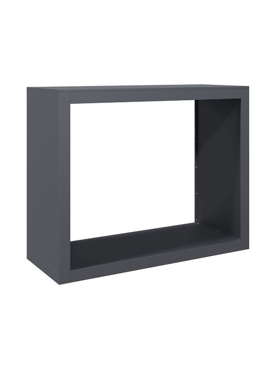 vidaXL Μεταλλικό Ράφι Αποθήκευσης Ξύλων 100x40x80cm Γκρι