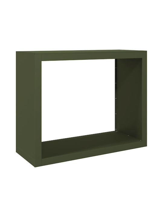 vidaXL Μεταλλικό Ράφι Αποθήκευσης Ξύλων 100x40x80cm Πράσινο