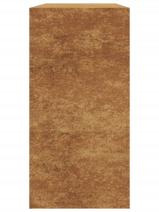 vidaXL Metalic Raft Depozitare lemne 100x40x80cm Maro