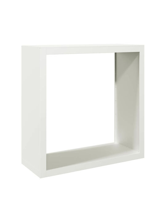 vidaXL Metallic Shelf Wood Storage 100x40x100cm White