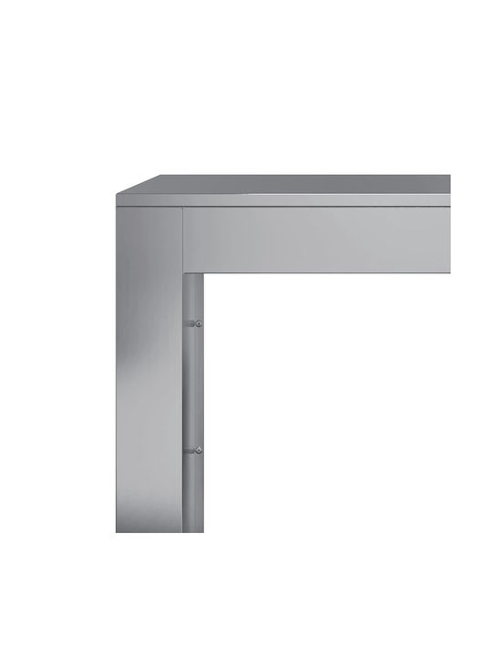 vidaXL Μεταλλικό Ράφι Αποθήκευσης Ξύλων 60x40x80cm Γκρι