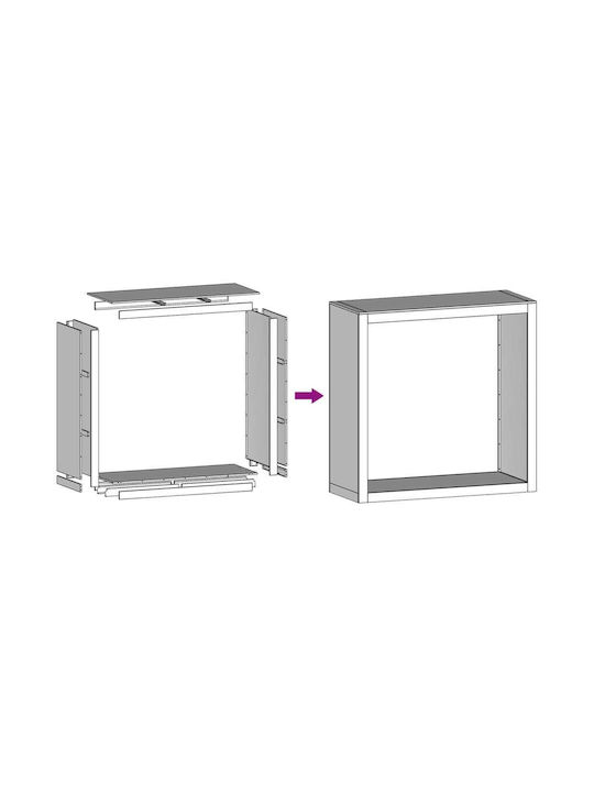 vidaXL Metallisch Regal Holzlagerung 100x40x100cm