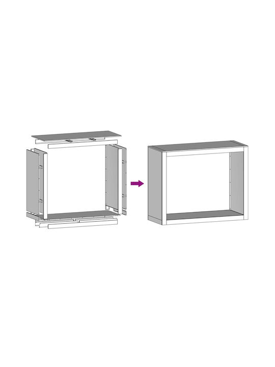 vidaXL Металик Рафт Съхранение на Дърва 100x40x80см Сив