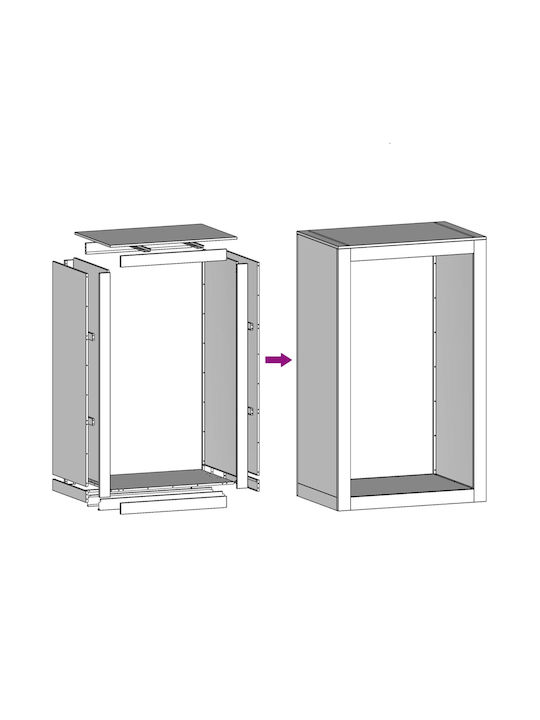 vidaXL Металик Рафт Съхранение на Дърва 60x40x100см Кафяв