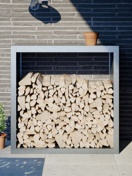 vidaXL Metallisch Regal Holzlagerung 100x40x100cm