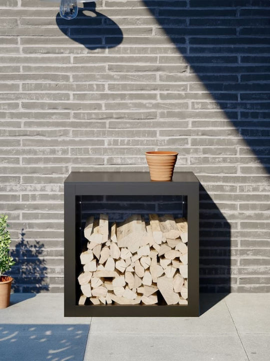 vidaXL Metallisch Regal Holzlagerung 60x40x60cm