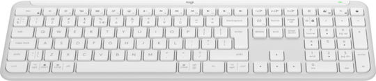 Logitech Signature Slim Ασύρματο Πληκτρολόγιο Αγγλικό US Offwhite