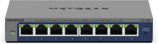 NetGear GS108E Managed L2 / L3 Switch with 8 Gigabit (1Gbps) Ethernet Ports