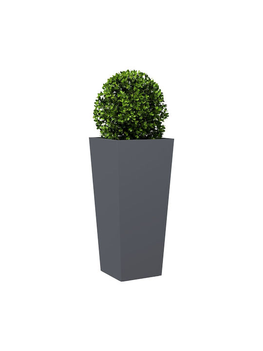 vidaXL Set 2 Planters Metal Charcoal