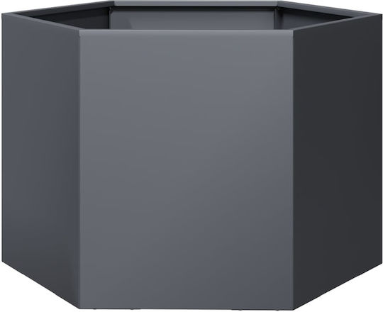 vidaXL Planter Box Metallic Charcoal 69x60x45cm.