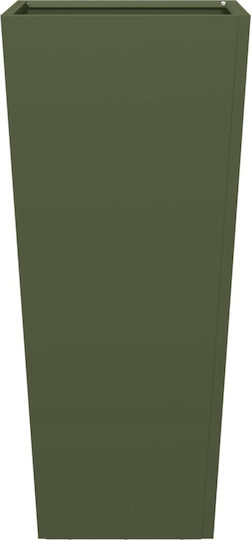 vidaXL Set 2 Blumenkästen Metall Olive, Green