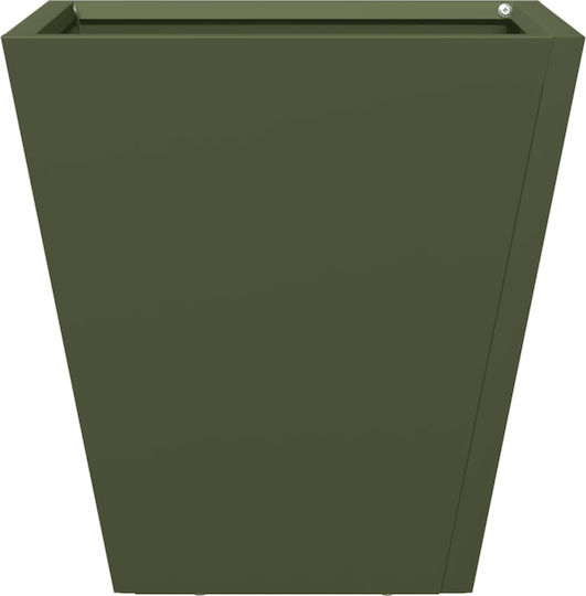 vidaXL Set 2 Metallische Blumenkästen Grün, 30cm