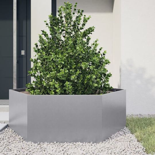 vidaXL Blumenkasten Metallisch Silver 138x120x45cm.
